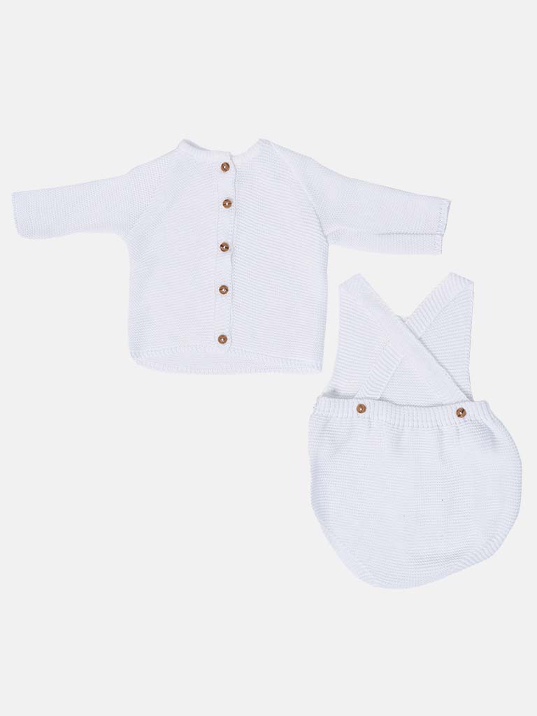 Baby Boy Noah Collection 2-piece Spanish Knitted Set-White