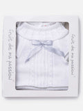 Baby Girl 3-piece Ribbon Knitted Gift Box Set - White