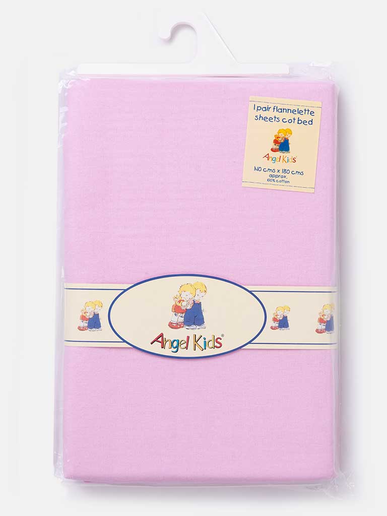 Baby Angel Kids Cotton Fitted Sheets -Pink