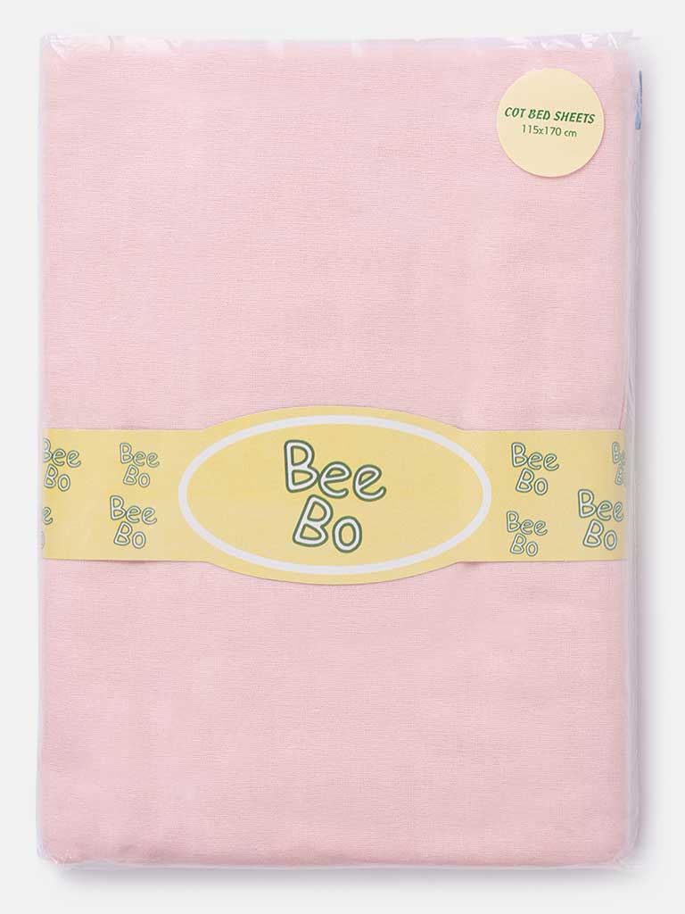 Baby Bee Bo Cotton Fitted Sheets -Pink