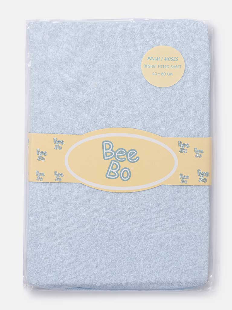 Baby Bee Bo Cotton Fitted Sheets -Baby Blue