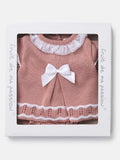 Baby Girl 3-piece line Knitted Gift Box Set - Dusty Pink