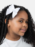 Baby Girl Vibrant Satin Bow Hairclip - White