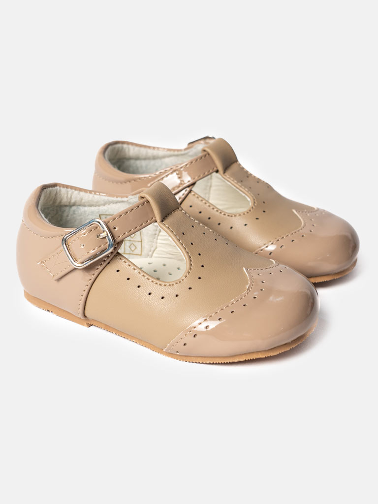 Baby Boy Buckle Strap Shoes Jackie Collection - Camel