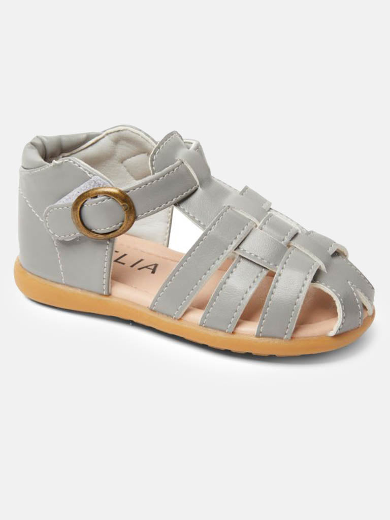 Baby Boy Melia Strap Sandals VICTOR Collection - Grey
