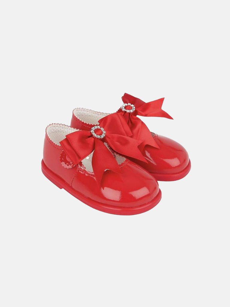 Baypods Girls Diamanté Hard Soled Shoe - Red