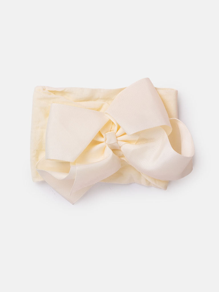 Baby Girl Big Satin Bow Hairband - Pink Tones