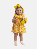 Baby Girl Marbella Printed Floral Summer Dress - Yellow
