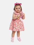Baby Girl Marbella Printed Floral Summer Dress - Pink