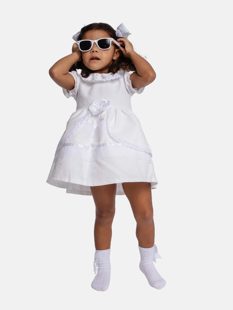 Baby Girl Esmer Collection Spanish Dress-White