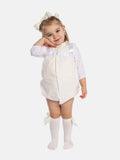 Baby Girl Almera Collection Spanish Romper - Cream