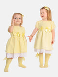 Baby Girl Nina Collection Bow Spanish Dress - Lemon Yellow