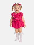 Baby Girl Ema Collection Spanish Romper - Fuchsia Pink