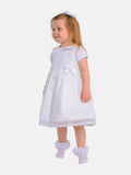 Baby Girl Brianna Collection Spanish Dress with Bows - White