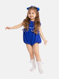 Baby Girl Ema Collection Spanish Romper - Royal Blue