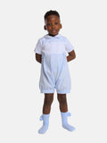 Baby Boy Noel Collection Spanish - All in One Romper - Baby Blue
