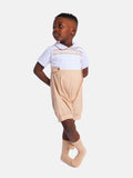 Baby Boy Noel Collection Spanish - All in One Romper - Beige