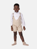 Baby Boy Juan Collection Spanish Romper Set - Beige