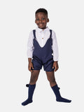 Baby Boy Juan Collection Spanish Romper Set - Navy Blue