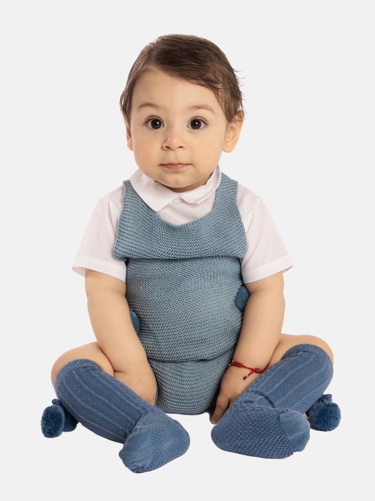 Baby Boy Noah Collection 2-piece Spanish Knitted Set-Blue