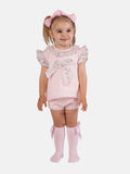 Baby Girl Nadia Collection 2 piece Spanish Knitted Set - Baby Pink
