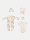 Baby Unisex Bunny Garden Watch Me Grow 5-piece Set - Cream