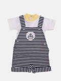 Baby Boy Sailor Collection Dungaree 2 Piece Set - Navy Blue