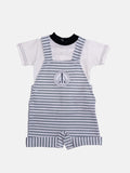 Baby Boy Sailor Collection Dungaree 2 Piece Set - Grey