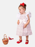 Baby Girl Cherry Collection Ruffle Spanish Dress - Pink