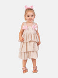 Baby Girl Carolina Collection Spanish Striped Dress - Beige