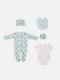 Baby Unisex Zebra Watch Me Grow 5-piece Set - Mint Green