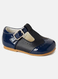 Baby Boy Buckle Strap Shoes Jackie Collection - Navy