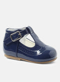 Baby Boy Buckle Strap Shoes Leo Collection - Navy