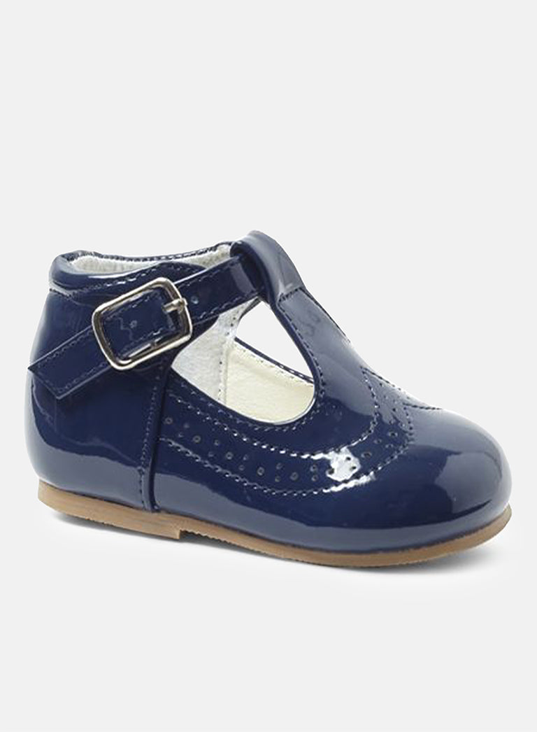 Baby Boy Buckle Strap Shoes Leo Collection - Navy