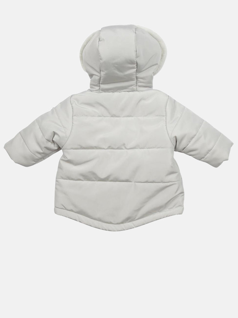 Baby Boy MINTINI Jacket with Fur Hood - Grey
