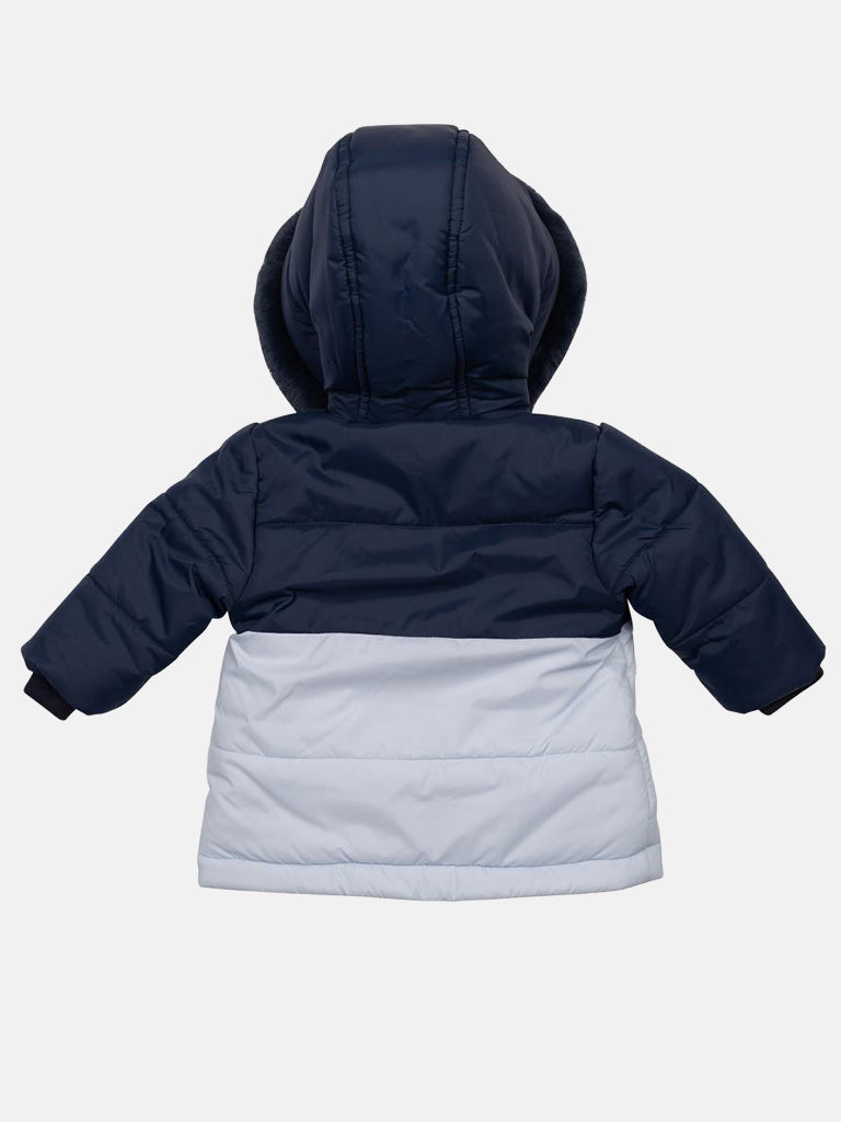 Baby Boy MINTINI Two Tone Padded Jacket - Navy & Baby Blue