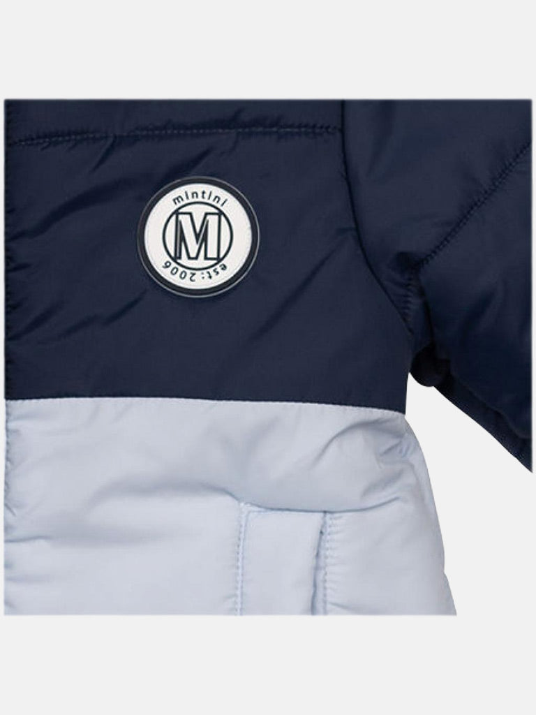Baby Boy MINTINI Two Tone Padded Jacket - Navy & Baby Blue