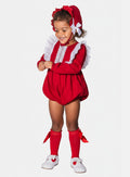 Baby Girl Nevaeh Collection Spanish Romper Set - Red