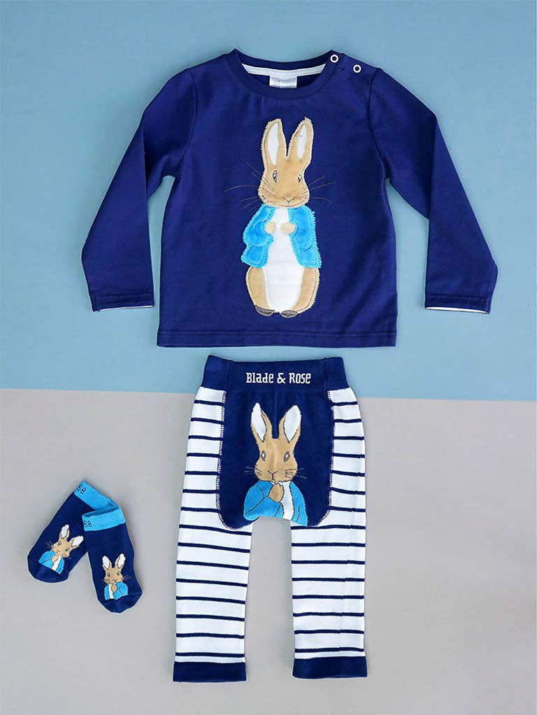 Baby BLADE & ROSE 3-piece Gift Set Peter Rabbit™ Top + Leggings + Socks - Navy