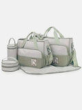 Mom & Baby 5-Piece Diaper Bag Set with Changing Mat & Organisers - Sage Green