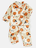 Baby Boy Halloween Pumpkin 2-Piece Pyjama Set - Cream