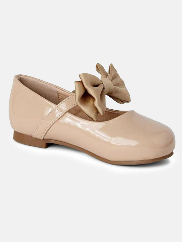 Baby Girl MARY JANE Shoes Double Bow Madeline Collection - Camel