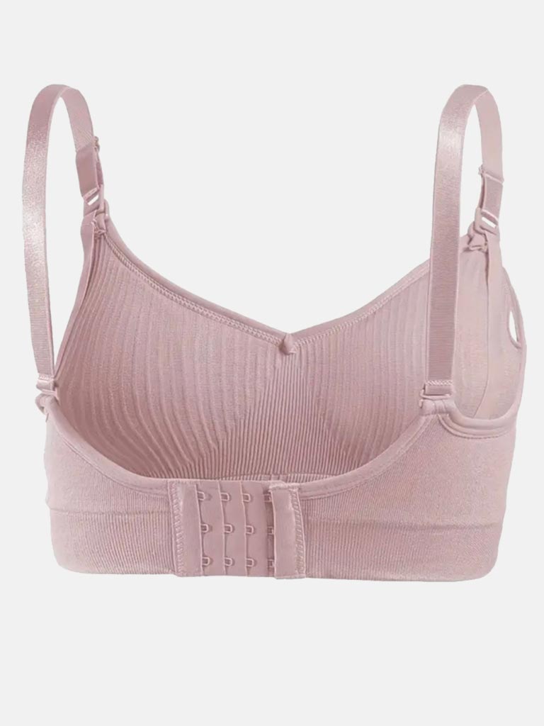 Mommy Nursing & Breastfeeding Bra with Easy Clip Access - Rose Pink