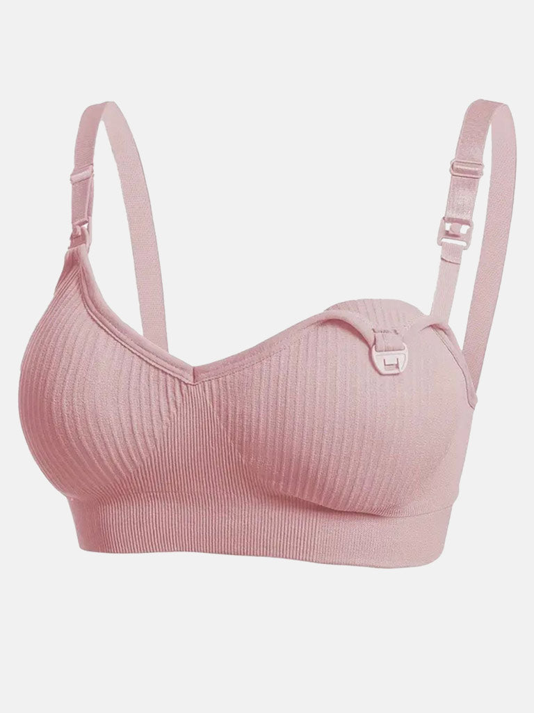 Mommy Nursing & Breastfeeding Bra with Easy Clip Access - Rose Pink