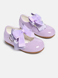 Baby Girl Mary-Jane Triple Bow Shoes TIA Collection - Purple