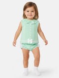 Baby Girl Raquel 2-piece Spanish Knitted Set - Mint Green