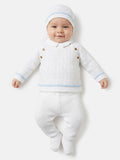 Baby Boy Roberto Collection 3-piece Spanish Knitted Set - White