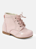Baby Girl Quinn Lace Up Boots - Baby Pink