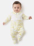 Baby Grow Safari Collection with Buttons - Lemon Yellow