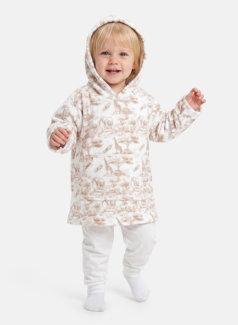 Children's Safari Collection Snuggle Hoodie - Beige